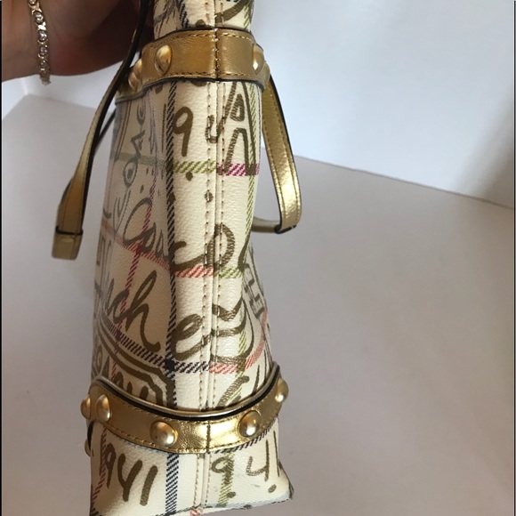 Coach || Shoulder Hobo Gold Beige Purse Bag - Picture 6 of 8